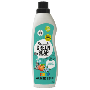 Spalvotų audinių skalbiklis Peach & Jasmine, Marcel's Green Soap