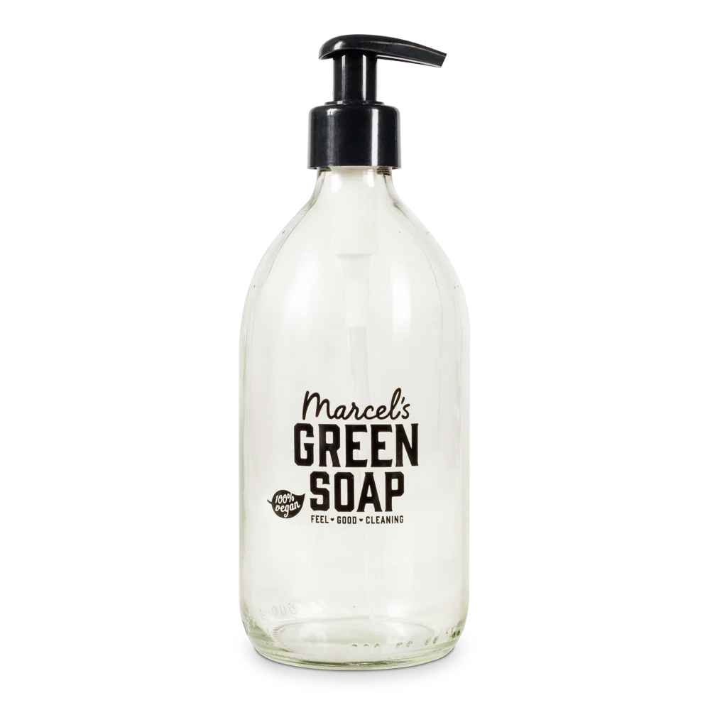 Stiklinis buteliukas su dozatoriumi "Marcel's Green Soap"